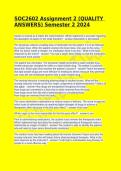 Testbank SOC2602 Assignment 2 &lpar;QUALITY ANSWERS&rpar; Semester 2 2024 - Neoliberalism Essay Guide&NewLine;&NewLine;