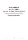 Illinois Jurisdictional Land Surveyor Exam&NewLine;Questions and Answers with Rationales&vert; Latest Update