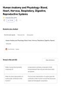 Human Anatomy and Physiology&lowbar; Blood&comma; Heart&comma; Nervous&comma; Respiratory&comma; Digestive&comma; Reproductive Systems Latest Updated Questions and Answers 2026&period; The Ultimate Study Guide&period; 