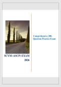 SCYM &lpar;ASCP&rpar; EXAM 2026&NewLine;Comprehensive 200-Question Practice Exam&NewLine;Verified Answers with Detailed Rationales