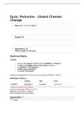 ENVR 350 QUIZ 3&colon; POLLUTION - GLOBAL CLIMATE CHANGE &vert; QUESTIONS AND ANSWERS &vert; 2026 UPDATE &vert; WITH COMPLETE SOLUTIONS&period;