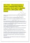Testbank WGU D413 Telecommunications & Wireless OA V1 V2 2026&NewLine;&NewLine;