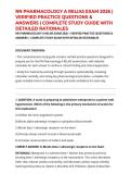RN PHARMACOLOGY A RELIAS EXAM 2026 &vert; VERIFIED PRACTICE QUESTIONS & ANSWERS &vert; COMPLETE STUDY GUIDE WITH DETAILED RATIONALES