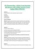 RN Pharmacology A Relias Exam Questions and answers with verified Answers &lpar;Latest Update 2026&rpar; UPDATE&excl;&excl;