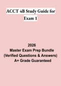 ACCT 4B Study Guide for Exam 1 PDF &vert; Practice Questions&comma; Test Bank & Accounting Exam Prep