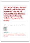 Alarm Systems Contractor Examination Practice Exam &lpar;2026 Edition&rpar; &vert; Complete Licensing Exam Study Guide &vert; 100 Practice Questions with Verified Answers & Detailed Rationales &vert; Professional Certification Test Prep &vert; Instant PDF Download