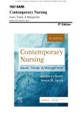 Test Bank - Contemporary Nursing Issues&comma; Trends&comma; & Management 9th Edition &lpar;Cherry&comma; 2023&rpar; Chapter 1-28&vert; All Chapters with Answers and Rationales 