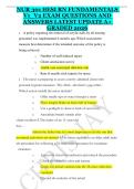 NUR 301 HESI RN Fundamentals V1&lowbar;V2 Exam Questions and Answers &vert; Latest 2026 Update &vert; A&plus; Graded Study Guide