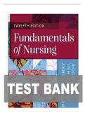 TEST BANK FOR Fundamentals of Nursing 12th Edition by Patricia A&period; Potter &comma; Anne G&period; Perry&period;ISBN&colon;978-0443124068 COMPLETE GUIDE ALL CHAPTERS COVERED 100&percnt; VERIFIED A&plus; GRADE ASSURED&excl;&excl;&excl;&excl;&excl; NEW LATEST UPDATE&excl;&excl;&excl;&excl;&excl;