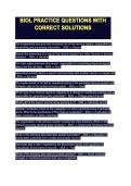 BIOl Practice Questions with correct solutions