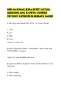 NUR 546 EXAM 2 EXAM SCRIPT ACTUAL&NewLine;QUESTIONS AND ANSWERS VERIFIED&NewLine;DETAILED RATIONALES ALREADY PASSED