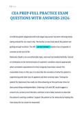 CEA PREP-FULL PRACTICE EXAM&NewLine;QUESTIONS WITH ANSWERS 2026