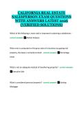 California Real Estate Salesperson Exam 2026 &vert; Practice Questions & Detailed Answer Explanations