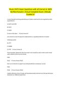 Music 2MT3 Exam Questions with all Correct & 100&percnt; Verified Answers &vert;Actual Complete Exam &vert;Already Graded A&plus;