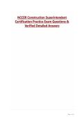 NCCER Construction Superintendent Certification Practice Exam Questions & Verified Detailed Answers