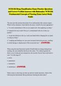 NUR 112 Drug Classification Exam Practice Questions&NewLine;and Correct Verified Answers with Rationales&sol; NUR 112&NewLine;Fundamental Concepts of Nursing Exam Latest Study&NewLine;Guide