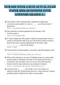 NUR 602-WEEK 2 QUIZ ACTUAL EXAM&NewLine;PAPER 2026 QUESTIONS WITH&NewLine;ANSWERS GRADED A&plus;