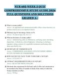 NUR 602-WEEK 2 QUIZ&NewLine;COMPREHENSIVE STUDY GUIDE 2026&NewLine;FULL QUESTIONS AND SOLUTIONS&NewLine;GRADED A&plus;