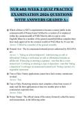 NUR 602-WEEK 2 QUIZ PRACTICE&NewLine;EXAMINATION 2026 QUESTIONS&NewLine;WITH ANSWERS GRADED A&plus;