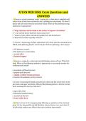 ATI RN MED SURG Exam Questions and  &NewLine;ANSWERS