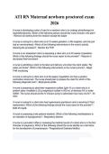 ATI RN Maternal newborn proctored exam  &NewLine;2026