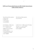 CMT Level 2 Exam with all Correct & 100&percnt; Verified Answers &vert;Latest Update &vert;Already Graded A&plus;