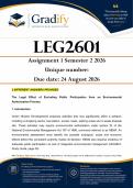 LEG2601 Assignment 1 &lpar;ANSWERS&rpar; Semester 2 2026 - DUE 24 August 2026 