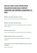 NUR 641 E FINAL EXAM CERTIFICATION&NewLine;EVALUATION EXAMS 2026 COMPLETE&NewLine;QUESTIONS AND ANSWERS GUARANTEED TO&NewLine;PASS