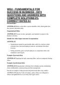 WGU - FUNDAMENTALS FOR SUCCESS IN BUSINESS - D072 QUESTIONS AND ANSWERS WITH COMPLETE SOLUTIONS 0&percnt; CORRECT RATED A&plus;