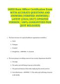 IAHSS Basic Officer Certification Exam WITH ACCURATE QUESTIONS AND ANSWERS &lpar;VERIFIED ANSWERS&rpar; &vert; LATEST &lpar;2026&sol;2027&rpar; UPDATED VERSION &vert; 100&percnt; GUARANTEED PASS &lbrace;JUST RELEASED&rcub;
