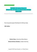 Solution Manual for Writing Today 5th Edition by Richard Johnson-Sheehan & Charles Paine &vert; Complete Chapters &vert; Latest Updated 2025&ndash;2026