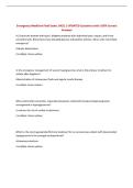 Emergency Medicine Final Exam&comma; MCQ &vert; UPDATED Questions with 100&percnt; Correct Answers