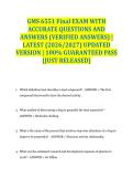 GMS 6551 Final EXAM WITH ACCURATE QUESTIONS AND ANSWERS &lpar;VERIFIED ANSWERS&rpar; &vert; LATEST &lpar;2026&sol;2027&rpar; UPDATED VERSION &vert; 100&percnt; GUARANTEED PASS &lbrace;JUST RELEASED&rcub;