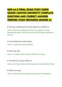 NUR 641 E FINAL EXAM STUDY GUIDE&NewLine;GRAND CANYON UNIVERSITY COMPLETE&NewLine;QUESTIONS AND CORRECT ANSWERS&NewLine;VERIFIED STUDY RESOURCE GRADED A&plus;