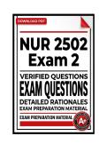 NUR 2502 Exam 2 &vert; Multidimensional Care III &lpar;2026&rpar; Q&A &vert; Rasmussen College
