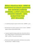 Military Munitions Rule- AMMO 68 EXAM WITH ACCURATE QUESTIONS AND ANSWERS &lpar;VERIFIED ANSWERS&rpar; &vert; LATEST &lpar;2026&sol;2027&rpar; UPDATED VERSION &vert; 100&percnt; GUARANTEED PASS &lbrace;JUST RELEASED&rcub;