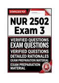 NUR 2502 Exam 3 &vert; Multidimensional Care III &lpar;2026&rpar; Q&A &vert; Rasmussen College