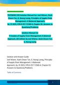 Test Bank & Solution Manual for Principles of Supply Chain Management&colon; A Balanced Approach 6th Edition by Joel D&period; Wisner&comma; Keah-Choon Tan & G&period; Keong Leong &vert; Complete Study Resources