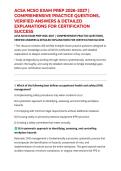ACSA NCSO EXAM PREP 2026&ndash;2027 &vert; COMPREHENSIVE PRACTICE QUESTIONS&comma; VERIFIED ANSWERS & DETAILED EXPLANATIONS FOR CERTIFICATION SUCCESS