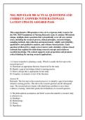 NSG 3029 EXAM 300 ACTUAL QUESTIONS AND &NewLine;CORRECT ANSWERS WITH RATIONALE &NewLine;LATEST UPDATE ASSURED PASS 