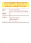 SCTE - BROADBAND TELECOMCENTER SPECIALIST&NewLine;&lpar;BTCS&rpar; - FACILITIES SECTION EXAM QUESTIONS AND&NewLine;ANSWERS GRADED A&plus; 2026 - 120 Questions and Answers&NewLine;Already Graded A&plus; Premium Exam Tested And Verified&NewLine;