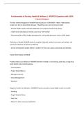 Fundamentals of Nursing&colon; Health & Wellness &vert; UPDATED Questions with 100&percnt; Correct Answers
