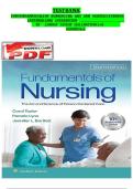 Test Bank for Fundamentals of Nursing&colon; The Art and Science of Person-Centered Care&comma; 10th Edition by Carol R&period; Taylor&comma; Pamela B&period; Lynn & Jennifer L&period; Bartlett &vert; Complete Chapters &vert; Verified Questions & Answers