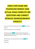 HFMA CSPR EXAM AND STUDY GUIDE NEWEST 2026 ACTUAL EXAM COMPLETE 200 QUESTIONS AND CORRECT DETAILE ANSWERS&sol;NEWEST &NewLine;UPDATE&excl;&excl;&excl; 
