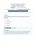 WGU D564 Exam Study Guide &lpar;Latest Update 2026 &sol; 2027&rpar; Theories of Personality &vert; Questions & Verified Answers &vert; 100&percnt; Correct &vert; Grade A &lpar;Verified Answers&rpar;