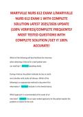 MARYVILLE NURS 612 EXAM 1&sol;MARYVILLE NURS 612 EXAM 1 WITH COMPLETE SOLUTION LATEST 2025&sol;2026 UPDATE &lpar;100&percnt; VERIFIED&rpar;&sol;COMPLETE FREQUENTLY MOST TESTED QUESTIONS WITH &NewLine;COMPLETE SOLUTION &sol;GET IT 100&percnt; ACCURATE&excl;