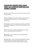 PSYCHIATRIC NURSING EXAM 1 EXAM&NewLine;SCRIPT 2026 COMPLETE QUESTIONS AND&NewLine;CORRECT ANSWERS&NewLine;
