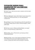 PSYCHIATRIC NURSING EXAM 1&NewLine;EXAMINATION TEST 2026 QUESTIONS&NewLine;WITH SOLUTIONS