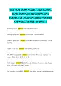NAB RCAL EXAM NEWEST 2026 ACTUAL EXAM COMPLETE QUESTIONS AND CORRECT DETAILED ANSWERS &lpar;VERIFIED ANSWERS&rpar;&sol;NEWEST UPDATE&excl;&excl;&excl; 