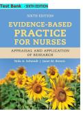 Test Bank for Evidence-Based Practice for Nurses&colon; Appraisal and Application of Research 6th Edition by Nola A&period; Schmidt&comma; Janet M&period; Brown